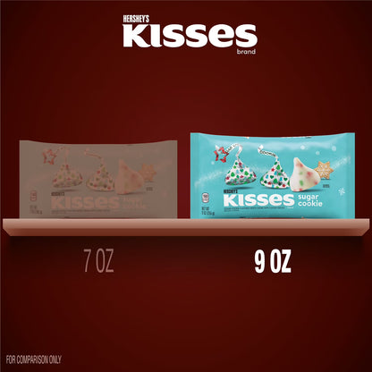 Hershey's Kisses Sugar Cookie Flavored Christmas Candy, Bag 9 oz
