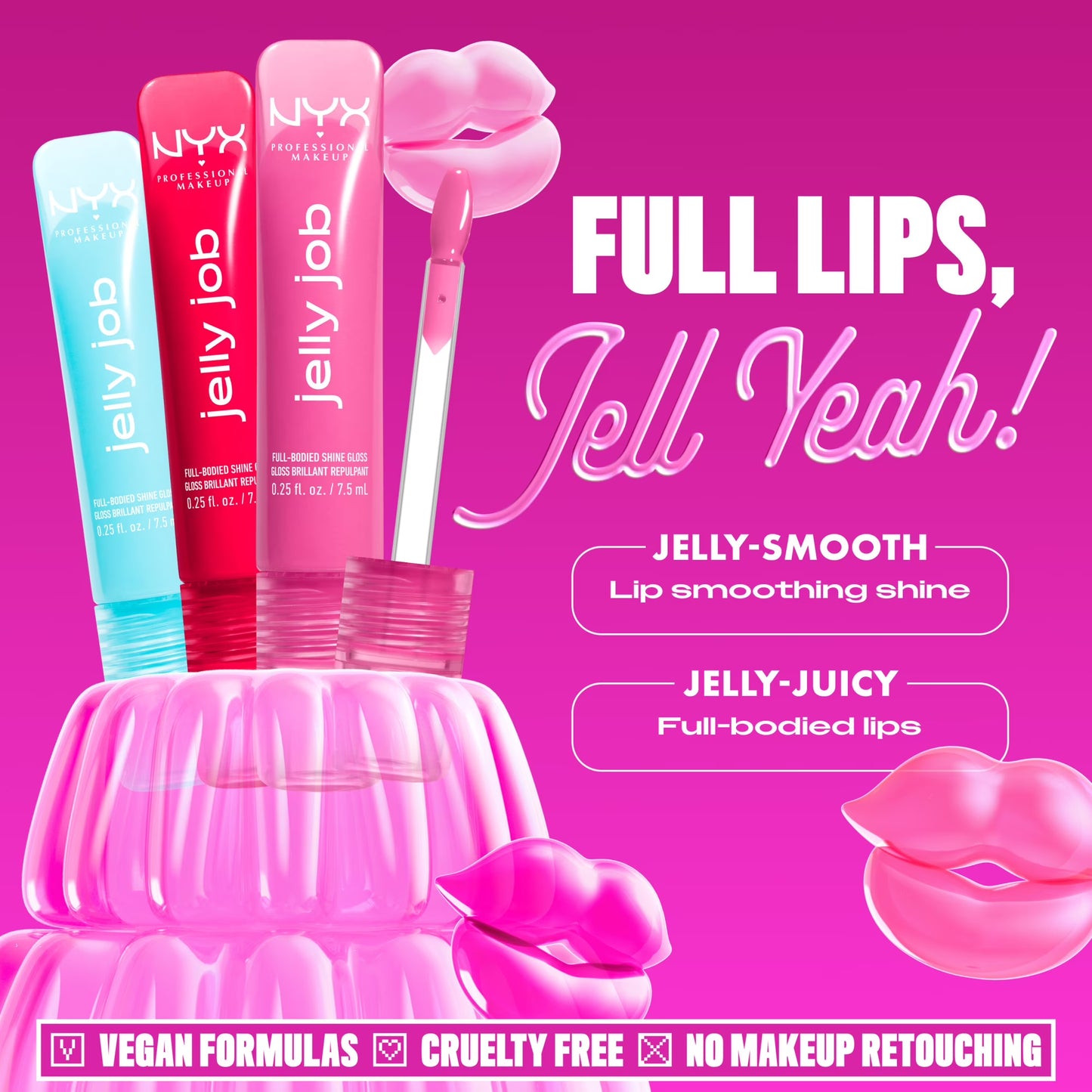 NYX Professional Makeup Jelly Job Lip Gloss, Just Jelly 01