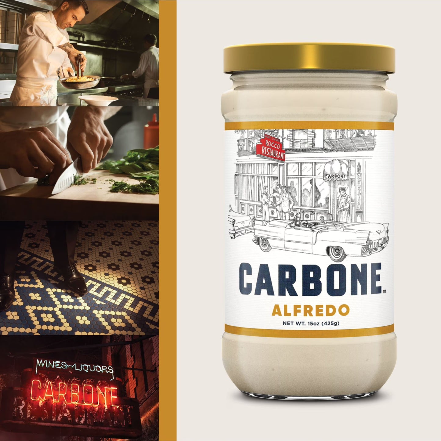 Carbone Fine Foods Alfredo Sauce, 15 oz