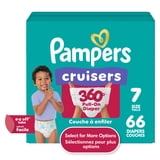 Pampers Cruisers 360 Baby Diapers Size 7, 66 Count (Select for More Options)