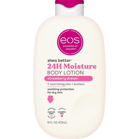 eos Shea Better Body Lotion for Dry Skin, Strawberry Dream, 16 fl oz