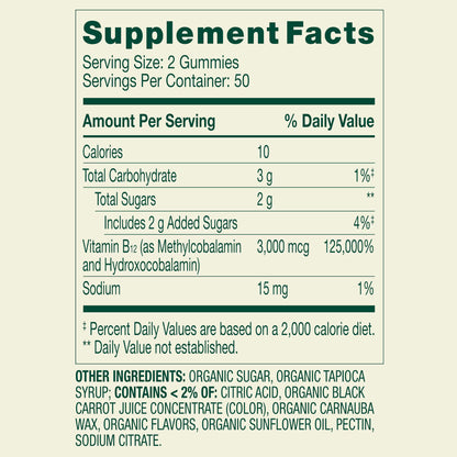 Spring Valley Extra Strength Vitamin B12 Supplement, Raspberry Flavor, 3000 mcg, 200 Count, Vegetarian Gummies for Metabolism Support