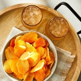 (4 pack) Great Value Rippled Cheddar & Sour Cream Potato Chips, 8 oz Bag