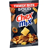 (4 pack) Chex Mix Bold Garlic and Herb Snack Mix, Family Size, Snacks, 13.5 oz