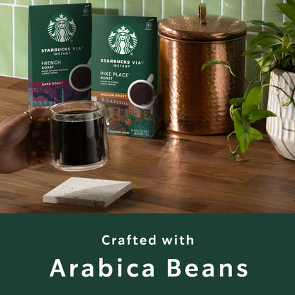 Starbucks VIA Instant Pike Place Roast, Instant Coffee, Medium Roast Coffee, 8 Packets