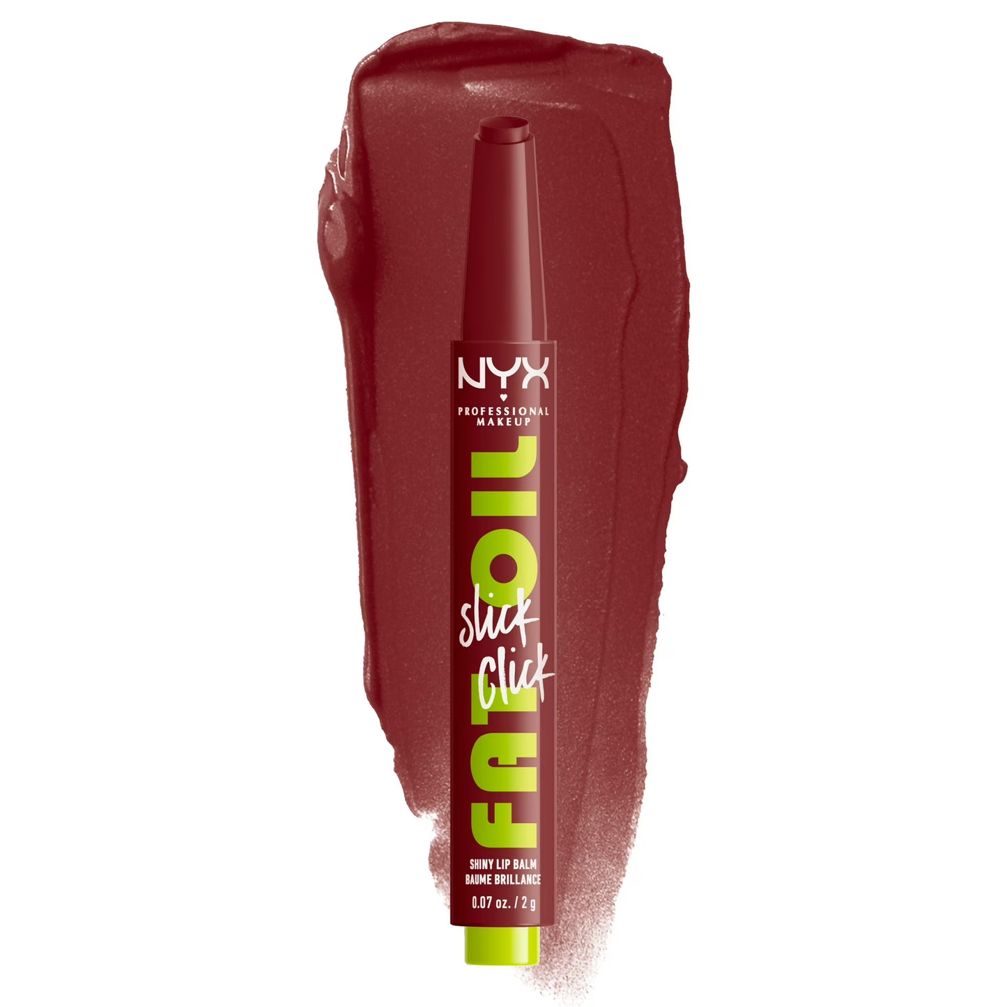 NYX Professional Makeup Fat Oil Slick Click Hydrating Tinted Lip Gloss with Lightweight Hydration, In A Mood, 0.07 oz