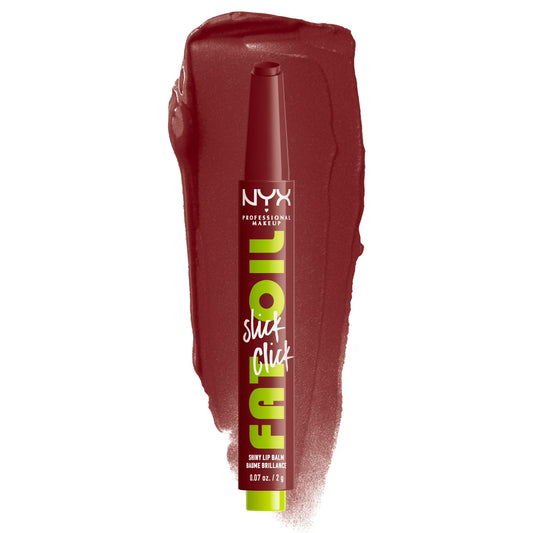 NYX Professional Makeup Fat Oil Slick Click Hydrating Tinted Lip Gloss with Lightweight Hydration, In A Mood, 0.07 oz