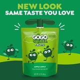 GoGo squeeZ No Sugar Added Apple Applesauce & Fruit Puree Pouches, 3.2 oz (4 Pack)