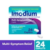 Imodium Multi-Symptom Relief Anti-Diarrheal Caplets 2mg Loperamide & Simethicone 125 mg, 24 Count