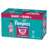 Pampers Cruisers 360 Baby Diapers Size 4, 108 Count (Select for More Options)