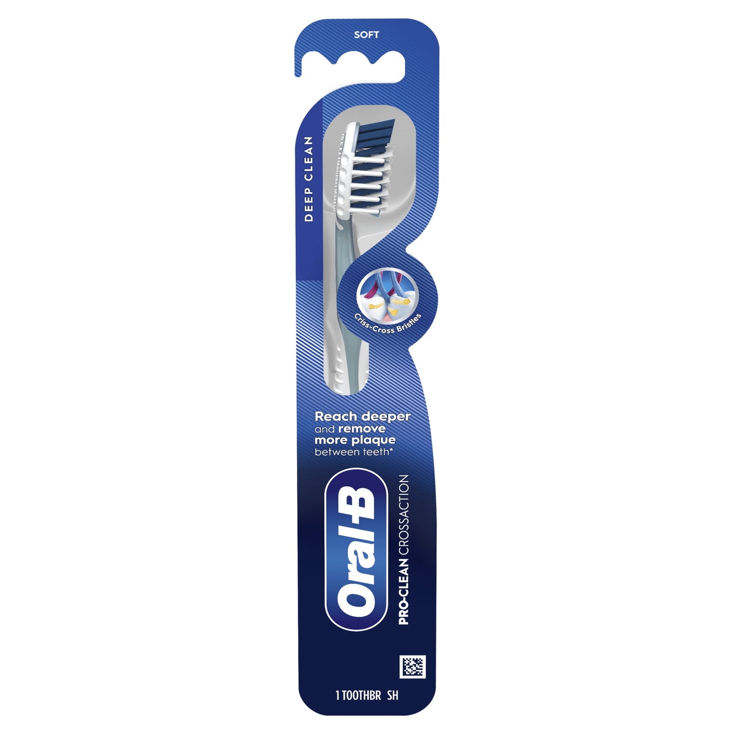 (3 pack) Oral-B Toothbrush Pro Clean CrossAction, Deep Plaque Removal, Soft, 1 Count