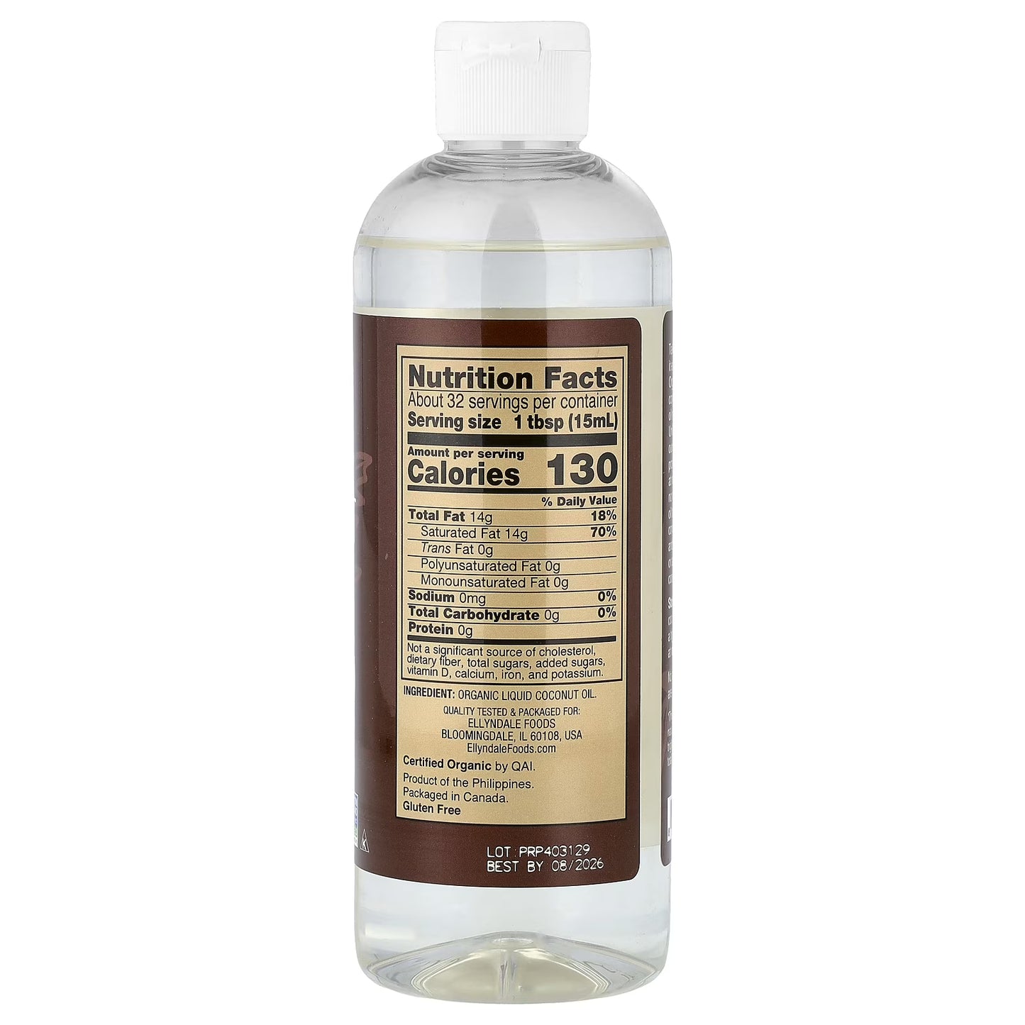Ellyndale Naturals Liquid Coconut Oil, 16 Fl Oz