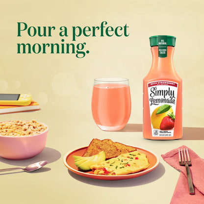Simply Lemonade with Strawberry Bottle, 52 fl oz
