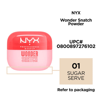 NYX Professional Makeup Wonder Snatch Translucent Setting Makeup Finishing Powder, Sugar Serve 01