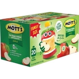 Mott's No Sugar Added Applesauce, 3.2 oz clear pouches, 20 pack