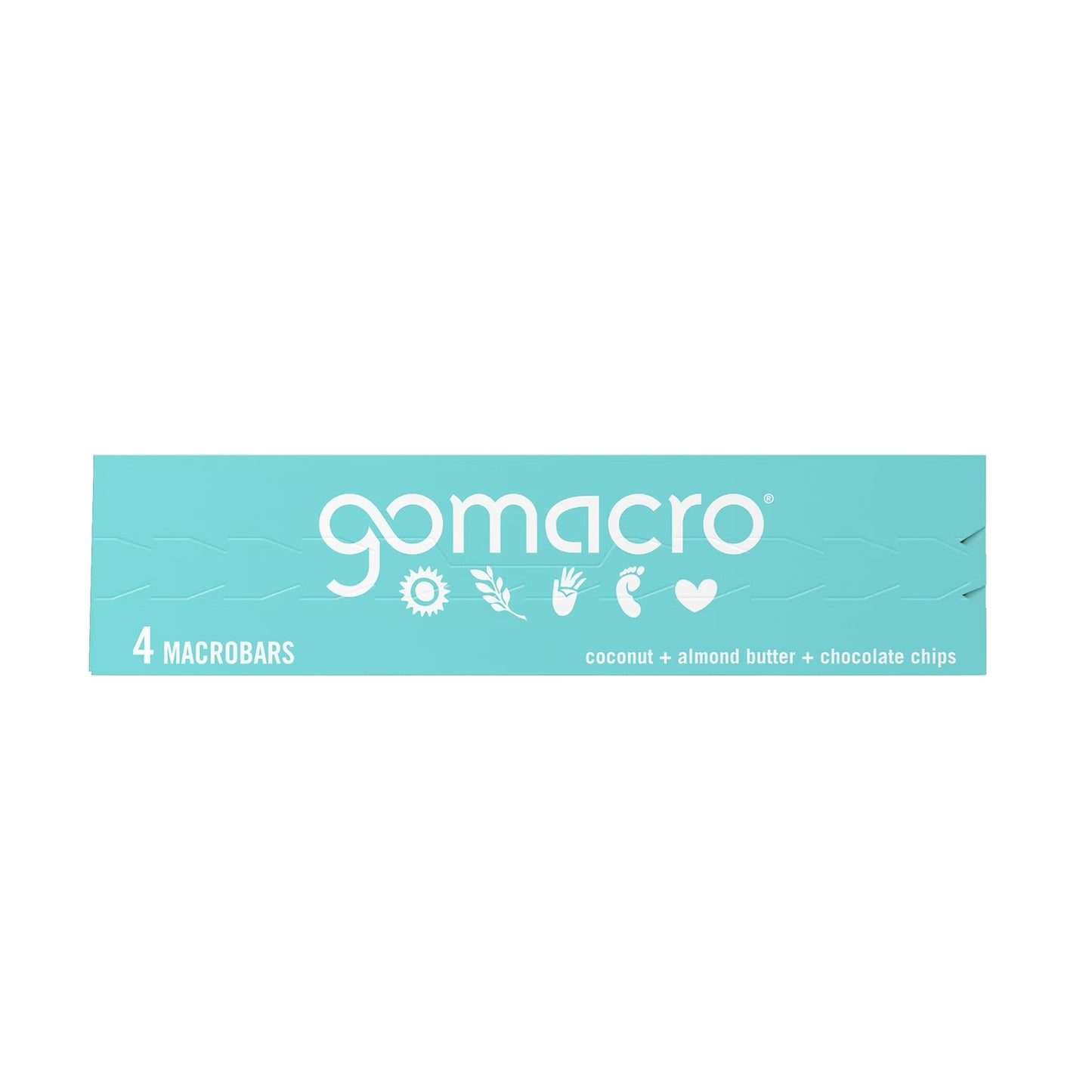 GoMacro MacroBar Organic Vegan Protein Bars - Coconut + Almond Butter + Chocolate Chips 11 grams (4 Count)