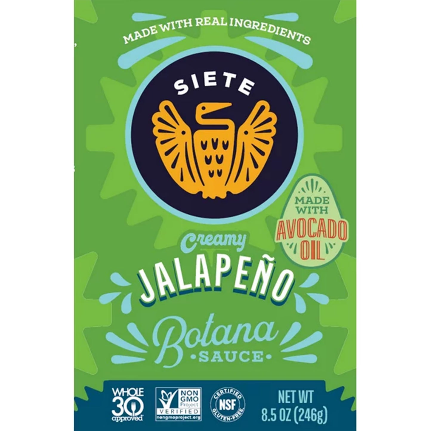 Siete Family Foods, Creamy Jalapeno Botana Sauce, 8.5 oz
