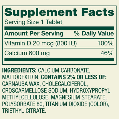 (3 pack) Spring Valley Calcium Plus Vitamin D Tablets, 600 mg, 100 Count, Dietary Supplement