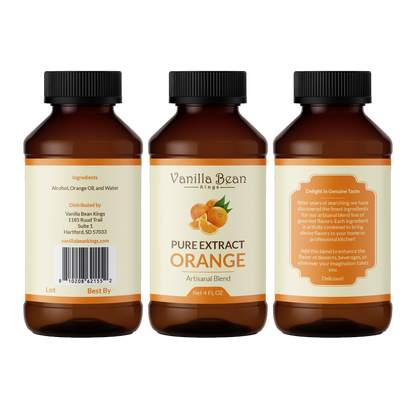Orange Extract for Baking and Flavoring - 4 OZ - Natural Flavors for Baked Goods, Desserts, & Cooking