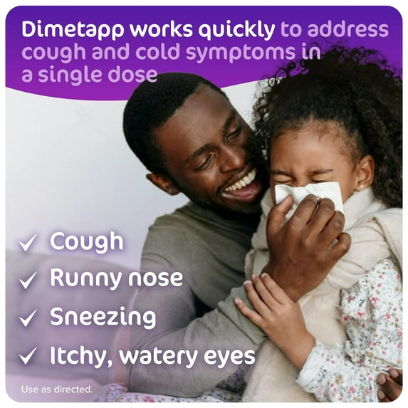 Children’s Dimetapp Cold & Cough Liquid, Multi-Symptom Relief for Kids, 4 fl oz