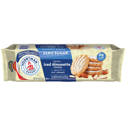 VOORTMAN Bakery Zero Sugar Iced Almonette Cookies 8 oz