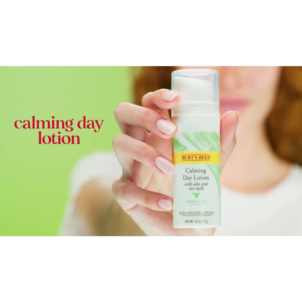 Burt's Bees Calming Day Face Lotion With Aloe and Rice Milk, 1.8 oz.