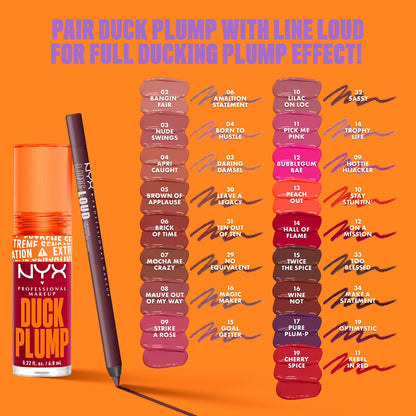 NYX Professional Makeup Duck Plump Extreme Sensation Lip Plumping Gloss Clearly Spicy, 0.23 fl oz