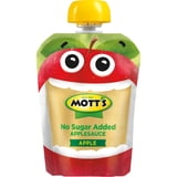 Mott's No Sugar Added Applesauce, 3.2 oz clear pouches, 20 pack