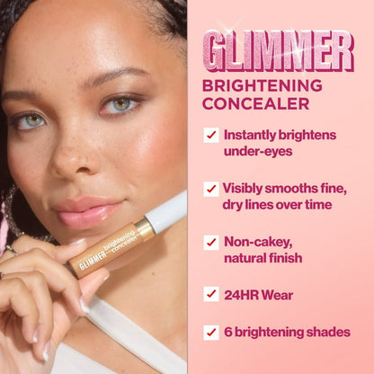 Revlon Glimmer Brightening Liquid Concealer, Buildable Coverage, 135, 0.3 fl oz