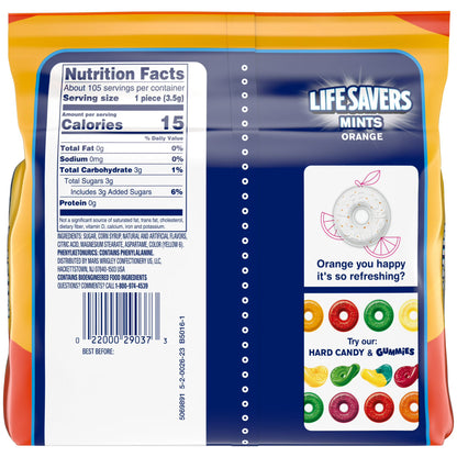 Life Savers Orange Breath Mint Hard Candy, Sharing Size - 13 oz Bag