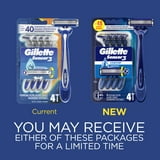 Gillette Sensor3 Men's Disposable Razor, Blue, 4 Razors