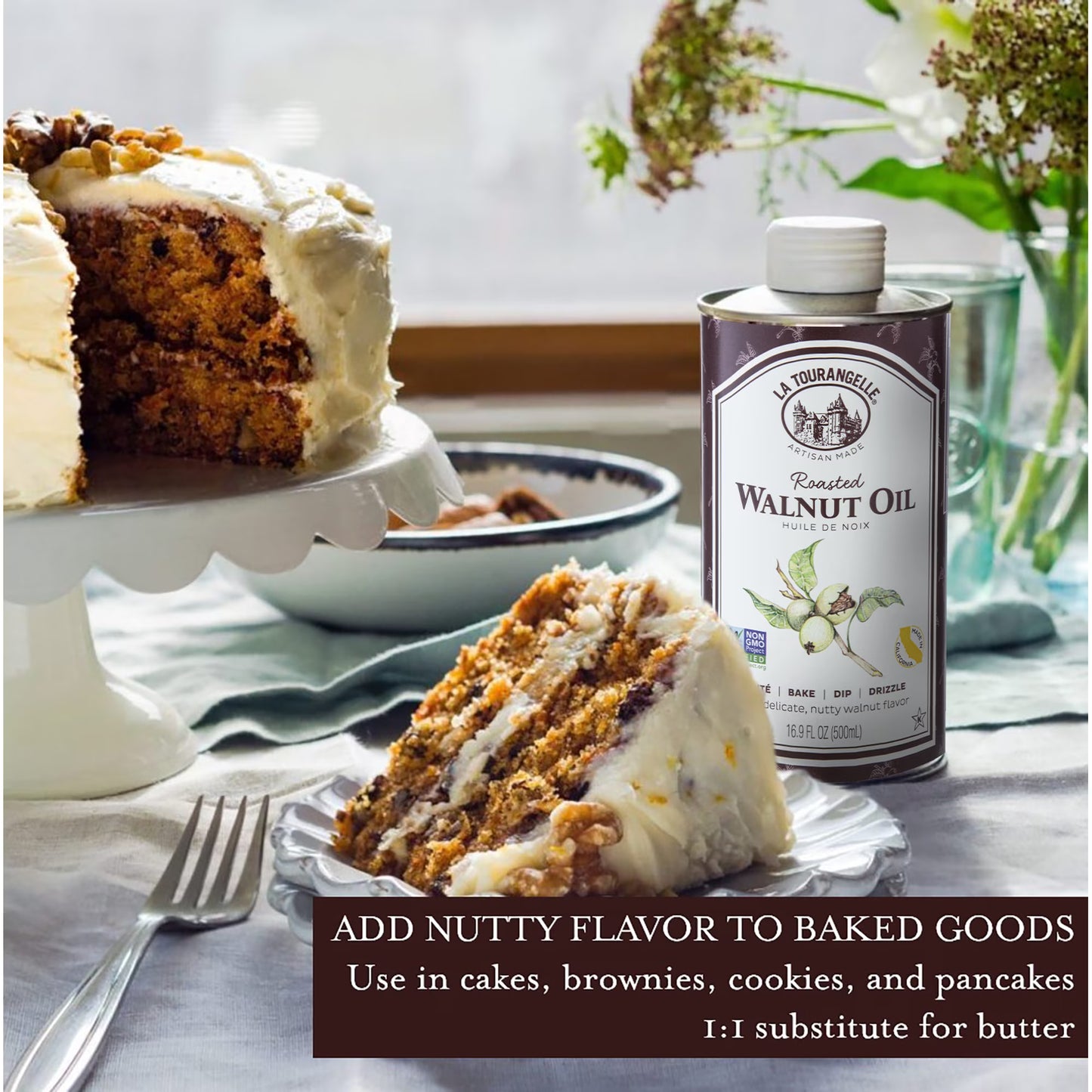 La Tourangelle, Roasted Walnut Oil, 16.9 fl oz (500 ml)