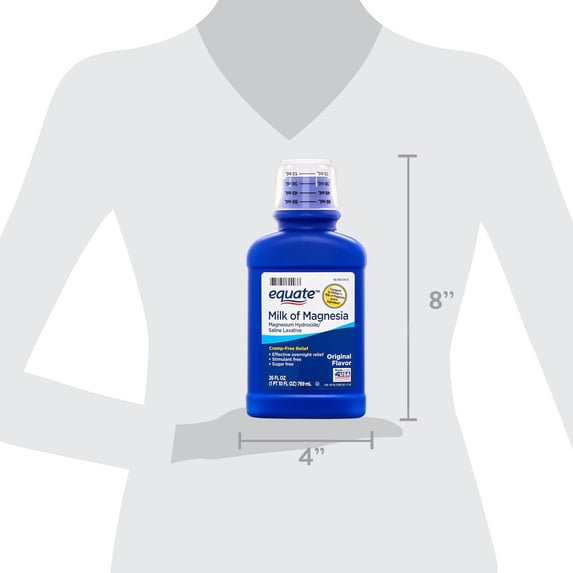 Equate Milk of Magnesia Saline Laxative, Original Flavor, 1200 mg, 26 fl oz