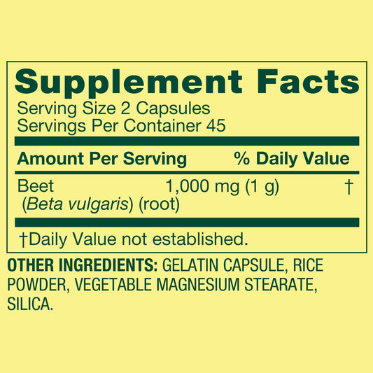 (2 pack) Spring Valley Beet Root Dietary Supplement, 1000 mg, 90 Count