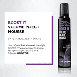 (3 pack) L'Oreal Paris Advanced Hairstyle Boost It 24 Hour Body + Volume Hair Styling Mousse 8.3 oz