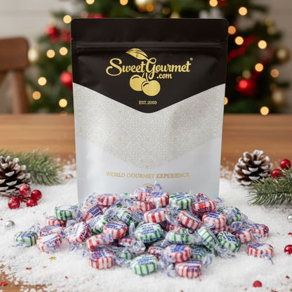 SweetGourmet Sugar-Free Christmas Starlights, Spearmint Peppermint Arcor Hard Candy, 1 Pound