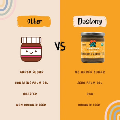 Dastony Organic Sprouted Sunflower Seed Butter, 8 oz