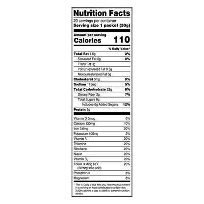(4 pack) Great Value Strawberries & Cream Instant Oatmeal Value Pack, 1.05 oz, 20 Count