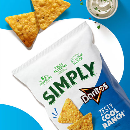 Simply Doritos Zesty Cool Ranch Tortilla Chips, 5.5 oz
