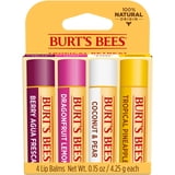 Burt's Bees 100% Natural Origin Moisturizing Lip Balm, Tropical Variety Pack, 4 Tubes