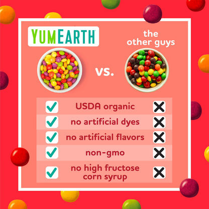 YumEarth Organic Giggles, Assorted Flavors Chewy Candy, Gluten Free, 5 oz Bag, Allergy Friendly