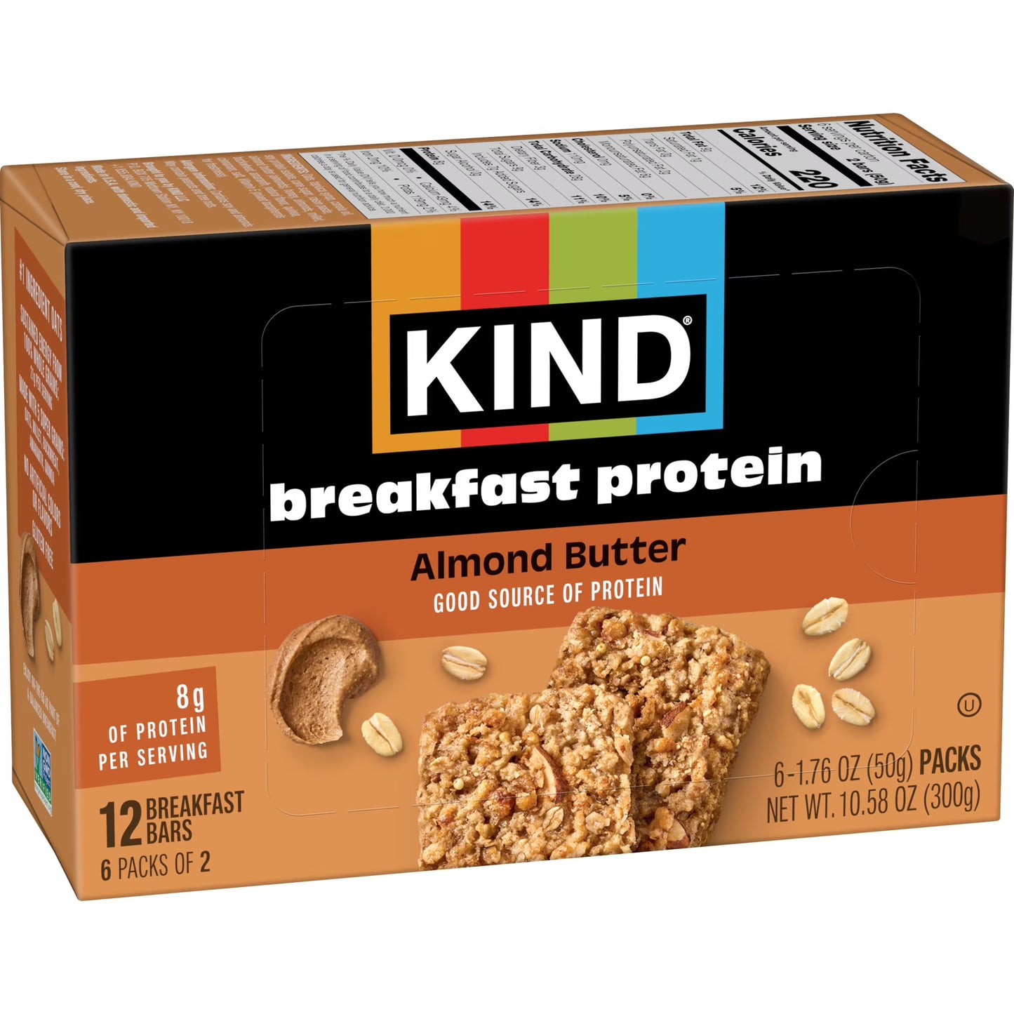 (5 pack) KIND Breakfast Protein Bars, Almond Butter, 1.76 oz, 6 Count