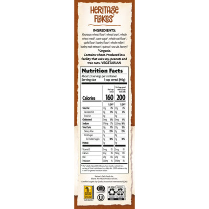 Nature's Path Organic Breakfast Cereal, Heritage Flakes, 33.5oz Box
