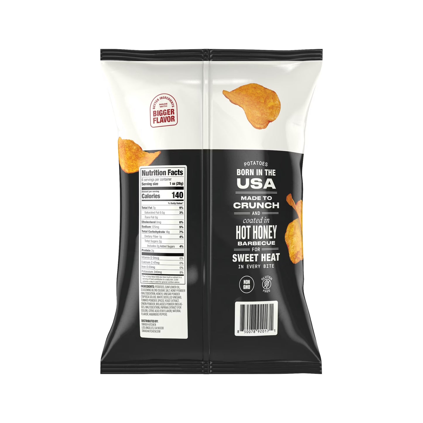 Smash Kitchen Hot Honey BBQ Non-GMO Kettle Chips, 6 oz