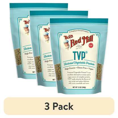 (3 pack) Bob's Red Mill TVP (Textured Vegetable Protein), 12 oz