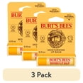 (3 pack) Burt's Bees 100% Natural Origin Moisturizing Beeswax Lip Balm, Peppermint, 1-Pack, 0.15 oz