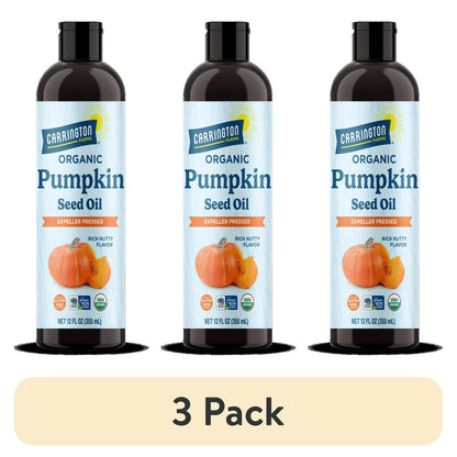 (3 pack) Carrington Farms Organic Pumpkin Seed Oil,12 fl oz