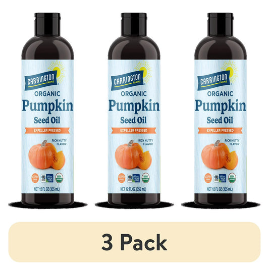 (3 pack) Carrington Farms Organic Pumpkin Seed Oil,12 fl oz