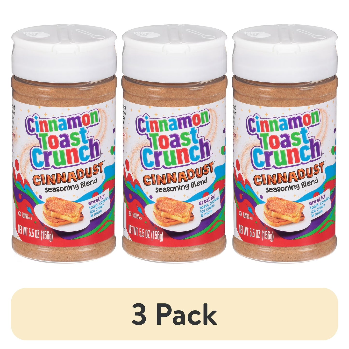 (3 pack) Cinnamon Toast Crunch Cinnadust Blend 5.5 ounce bottle