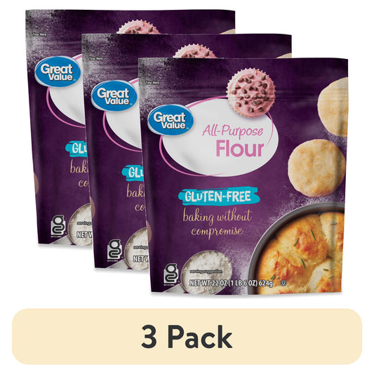 (3 pack) Great Value Gluten Free All-Purpose Flour, 22 oz
